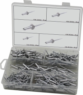 Rivet en acier de 3,2 à 4,8mm - coffret de 300pcs