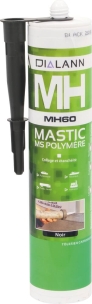 Mastic hybride noir pour étanchéité menuiserie alu/pvc/bois - cartouche de 290ml