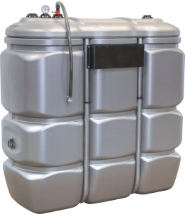 Cuve de stockage gasoil PEHD 1500L double paroi pré-équipée
