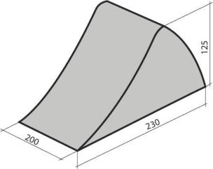 Cale acier pour poids lourds 230x200x125mm - lot de 2 pcs