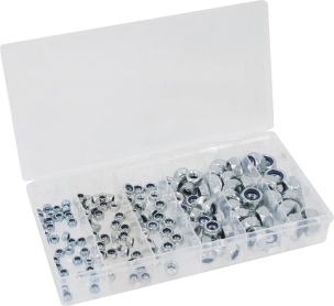 Ecrou hexagonal autofreiné de M4 à M12 - coffret de 146 pcs