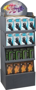 Présentoir de 88 boîtes de gants nitrile