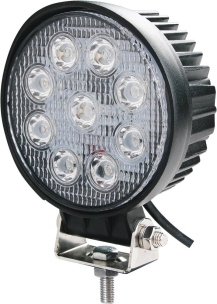 Phare de travail rond LED 10/32V 27W 1800 lumens faisceau large - lot de 16 pcs