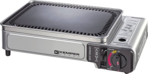 Plancha à gaz avec 2 brûleurs 2300W