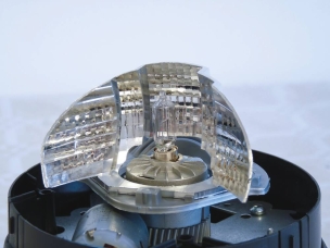 Gyrophare halogène 23W 12/24V sur tige rigide