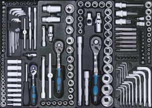 Servante d'atelier 7 tiroirs composée de 243 outils - modules PVC