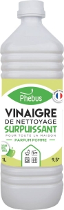 Vinaigre de nettoyage 9,5° parfumé pomme - lot de 12 bouteilles de 1L