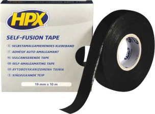 Ruban adhésif auto-amalgamant noir isolant/étanche 19mmx10m - lot de 10 pcs Ruban adhésif auto-amalgamant noir isolant/étanche 19mmx10m - lot de 10 pcs