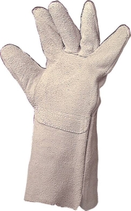 Gants de soudeur cuir manchette 150mm T10 - lot de 12 pcs