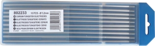 Electrodes TIG gris tungstène-cerium Ø 3,2mm - étui de 10 pcs