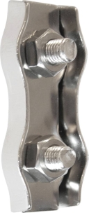 Serre-câble plat inox 2 boulons 4mm - sachet de 6 pcs