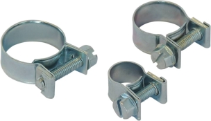 Collier à durite acier zingué 9mm de 9 à 19mm - coffret de 190 pcs