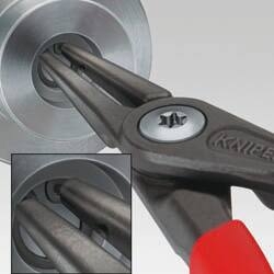 Pince droite 225mm pour circlips intérieur 40/100mm - carte