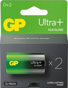 Blister de 2 piles "Ultra Plus" LR20 D Alcaline - lot de 10 blisters