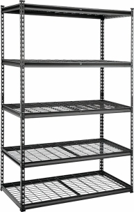 Etagère rayonnage d'atelier à emboîter 4 tablettes grillagées 1670x910x450mm max 800kg