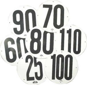 Disque adhésif de limitation de vitesse 25 km/h 192mm