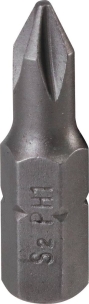 Embout hexagonal 1/4"x25mm avec empreinte Phillips® PH1 Embout hexagonal 1/4"x25mm avec empreinte Phillips® PH1