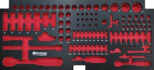 Module mousse vide - finition carbone pour douilles ¼’’ et ½’’ pour coffre