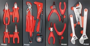 Servante d'atelier XXL 7 tiroirs composée de 170 outils - modules finition carbone