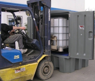 Conteneur de rétention pour stockage extérieur pour IBC 1000L