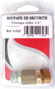 Soupape de sécurité réglable mâle 1/2" - blister