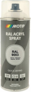 Peinture acrylique RAL 9003 blanc de sécurité - lot de 6 aérosols de 400ml
