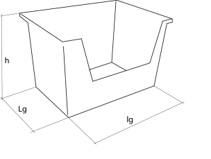 Boîte à bec gerbable bleu 395x500x320mm