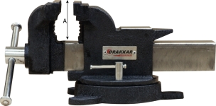 Etau acier 125mm avec enclume/serre tubes/base pivotante à 360°