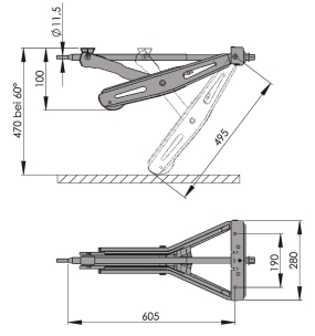 Béquille stabilisatrice 1000kg
