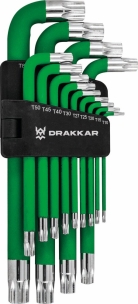 Clés mâles coudées Torx® longues magnétiques de T10 à T80 - étui pivotant de 13 pcs