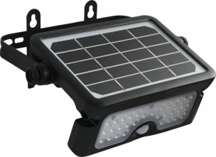 Projecteur LED solaire 500 lumens 5W avec détecteur - pliable