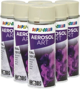 Peinture RAL 1013 blanc perlé - lot de 6 aérosols de 400ml