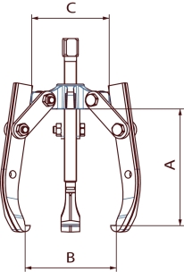Extracteur combiné 2 ou 3 griffes 150mm 4T