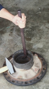 Burin courbé 500mm pour roulement Burin courbé 500mm pour roulement