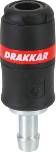 Raccord rapide femelle de sécurité passage d'air 8mm pour tuyau de 13mm