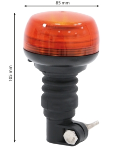 Mini-gyrophare LED flash 12/24V sur tige flexible