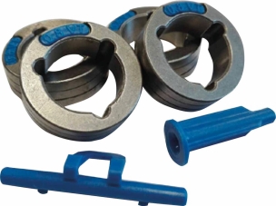 Kit de galets 1,0/1,2mm FI37 4 galets (rouge/orange) - fil aluminium