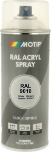 Peinture acrylique RAL 9010 blanc pur - lot de 6 aérosols de 400ml