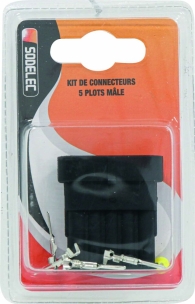 Connecteur étanche mâle complet 5 voies - blister