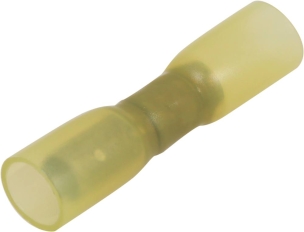 Cosse ronde femelle 100% isolée thermorétractable jaune M5 - blister de 10 pcs
