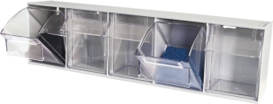 Module de rangement 5 tiroirs basculants 600x133x165mm