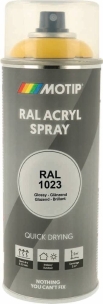 Peinture acrylique RAL 1023 jaune signalisation - lot de 6 aérosols de 400ml