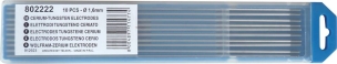 Electrode TIG gris tungstène-cérium 1,6mm - étui de 10 pcs
