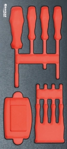 Module mousse vide - finition métal pour tournevis électricien - porte embout