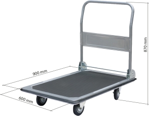 Chariot de manutention 4 roues 250kg