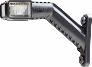 Feu de gabarit LED 12/24V gauche rouge/blanc/orange déporté incliné 176mm