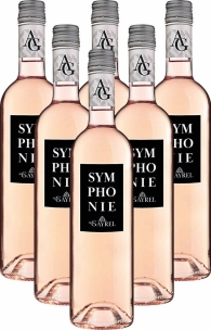 Bouteilles de vin rosé 75 cl - lot de 6 pcs