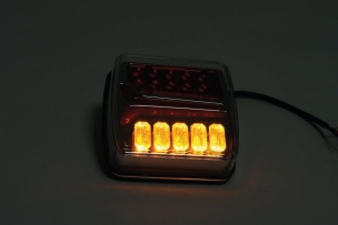 Feu arrière carré LED gauche 12/24V 4 fonctions - blister