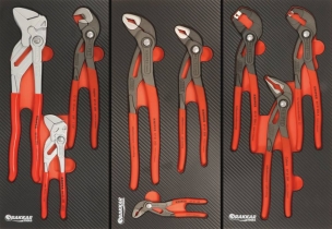 Servante d'atelier 7 tiroirs composée de 191 outils - modules finition carbone