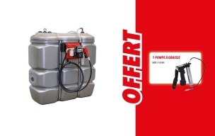 Cuve de stockage gasoil PEHD 1500L double paroi avec station à gasoil 230V 60 l/min et pistolet automatique/compteur/filtre Cuve de stockage gasoil PEHD 1500L double paroi avec station à gasoil 230V 60 l/min et pistolet automatique/compteur/filtre